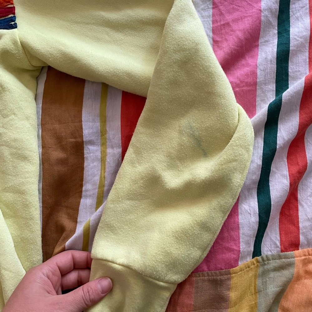 Aviator nation 5 stripe hoody neon yellow large - Picture 4 of 5